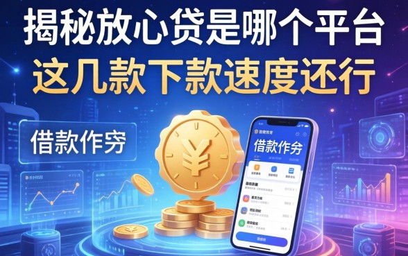 揭秘放心贷是哪个平台的借款软件，这几款下款速度还行