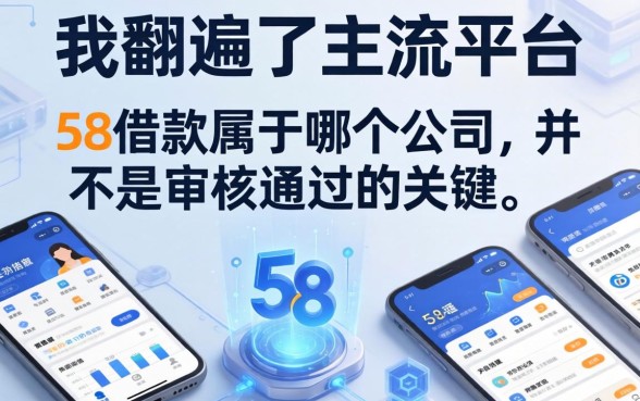我翻遍了主流平台，发现58借款属于哪个公司并不是审核通过的关键