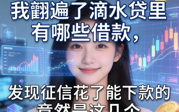 我翻遍了滴水贷里有哪些借款，发现征信花了能下款的竟然是这几个