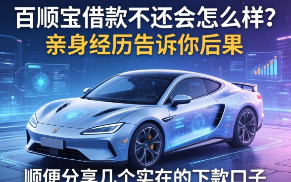 百顺宝借款不还会怎么样？亲身经历告诉你后果，顺便分享几个实在的下款口子