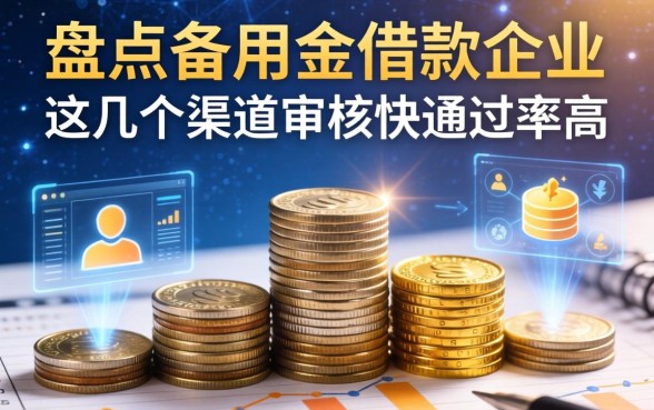盘点备用金借款企业有哪些，这几个渠道审核快通过率高