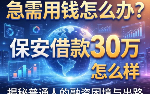 急需用钱怎么办？保安借款30万怎么样？揭秘普通人的融资困境与出路