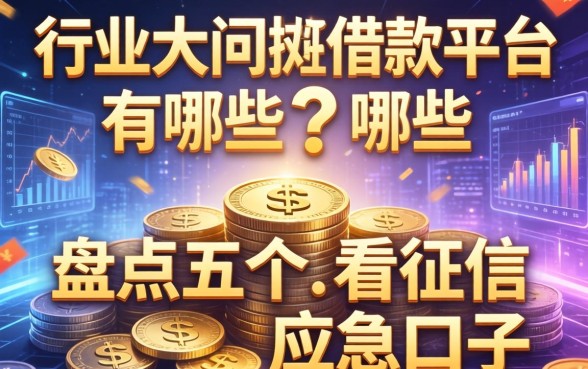 行业大洗牌借款平台有哪些？盘点五个不看征信的应急口子
