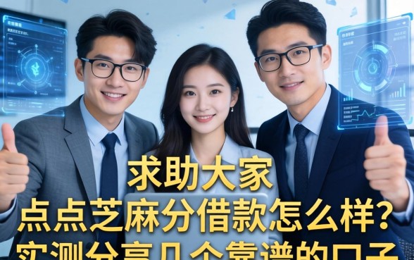 求助大家，点点芝麻分借款怎么样？实测分享几个靠谱的口子
