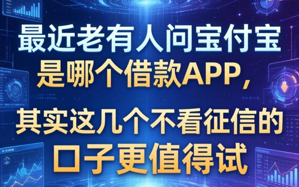 最近老有人问宝付宝是哪个借款app,其实这几个不看征信的口子更值得试