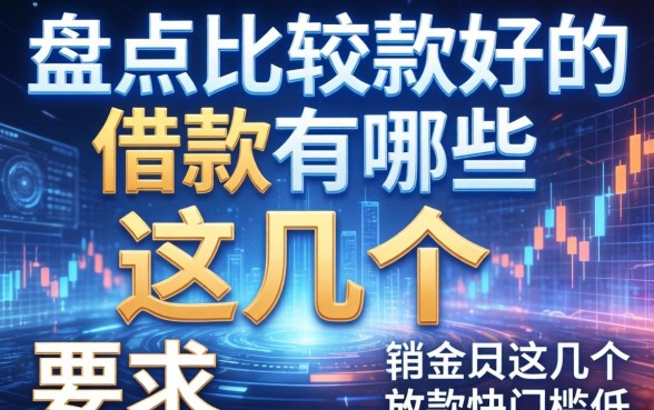 盘点比较好的借款有哪些，这几个放款快门槛低