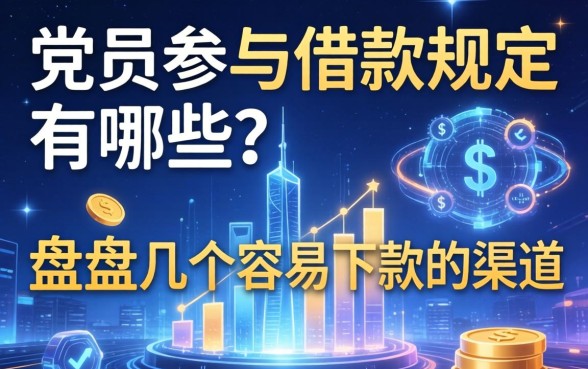 党员参与借款规定有哪些？盘点几个容易下款的渠道