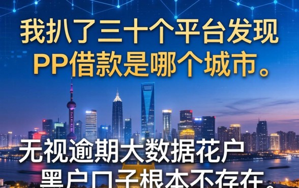 我扒了三十个平台发现PP借款是哪个城市的，无视逾期大数据花户黑户口子根本不存在