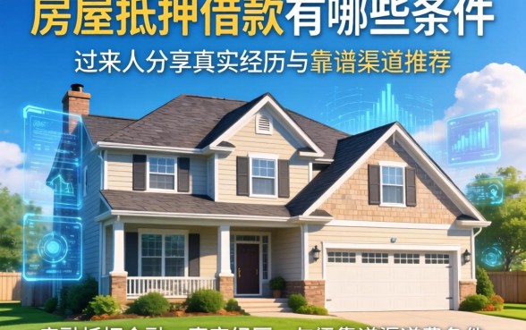 房屋抵押借款有哪些条件？过来人分享真实经历与靠谱渠道推荐