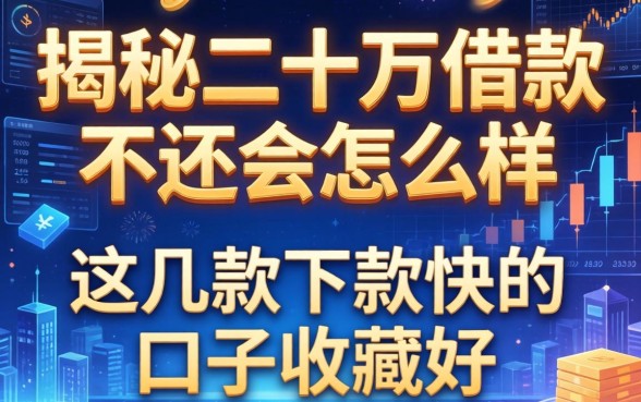 揭秘二十万借款不还会怎么样，这几款下款快的口子收藏好