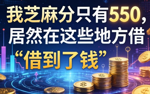 我芝麻分只有550，居然在这些地方借到了钱