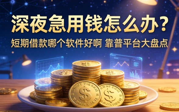 深夜急用钱怎么办？短期借款哪个软件好啊？靠谱平台大盘点