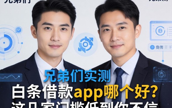 兄弟们实测：白条借款app哪个好？这几家门槛低到你不信