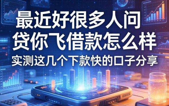 最近好多人在问贷你飞借款怎么样，实测这几个下款快的口子分享