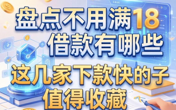 盘点不用满18的借款有哪些，这几家下款快的口子值得收藏