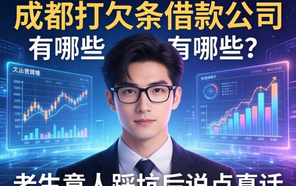 成都打欠条借款公司有哪些？老生意人踩坑后说点真话