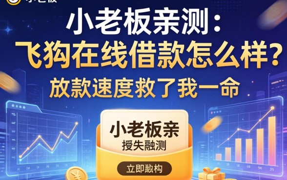 小老板亲测：飞猪在线借款怎么样？放款速度救了我一命