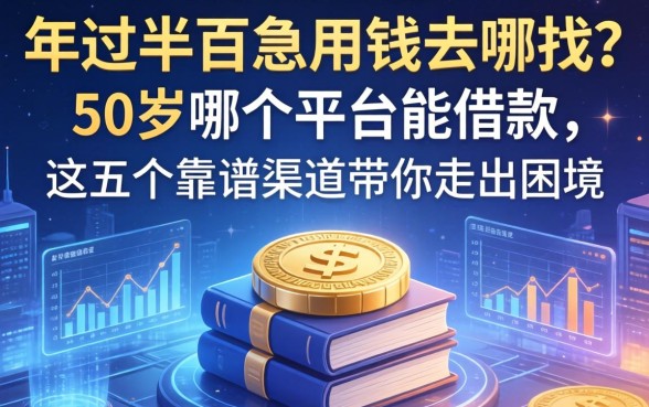 年过半百急用钱去哪找？50岁哪个平台能借款，这五个靠谱渠道带你走出困境