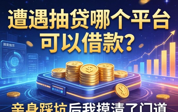 遭遇抽贷哪个平台可以借款？亲身踩坑后我摸清了门道