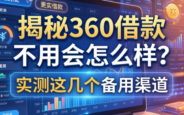揭秘360借款不用会怎么样？实测这几个备用渠道