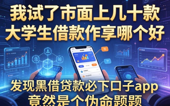 我试了市面上几十款大学生借款软件哪个好，发现黑户贷款必下口子app竟然是个伪命题