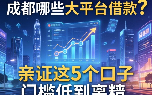 成都哪些大平台可以借款？亲测这5个口子门槛低到离谱
