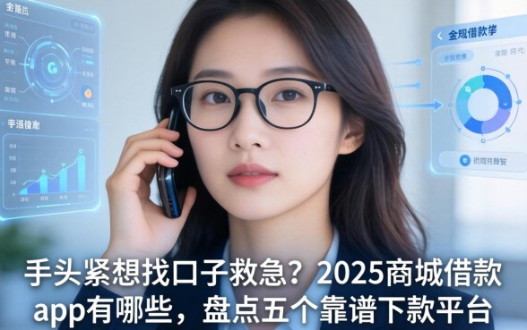 手头紧想找口子救急？2025商城借款app有哪些，盘点五个靠谱下款平台
