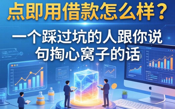 点即用借款怎么样？一个踩过坑的人跟你说几句掏心窝子的话