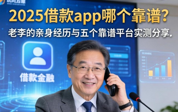 2025借款app哪个靠谱？老李的亲身经历与五个靠谱平台实测分享
