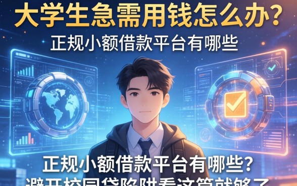 大学生急需用钱怎么办？正规小额借款平台有哪些？避开校园贷陷阱看这篇就够了