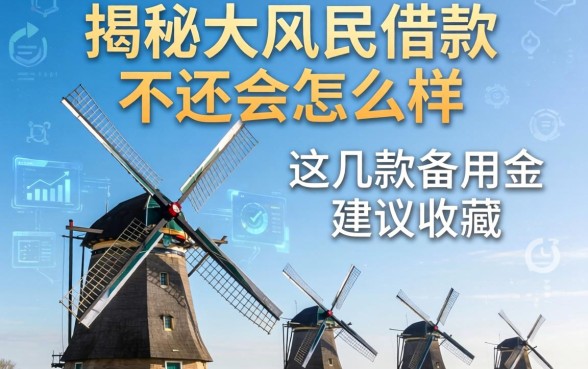 揭秘大风车借款不还会怎么样，这几款备用金建议收藏