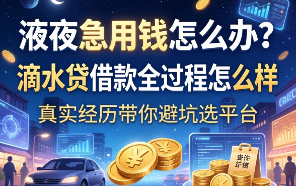 深夜急用钱怎么办？滴水贷借款全过程怎么样？真实经历带你避坑选平台