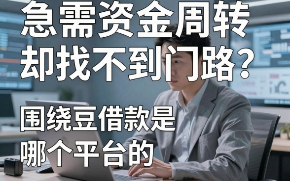 急需资金周转却找不到门路？围绕豆借款是哪个平台的疑问，为你揭秘靠谱下款渠道