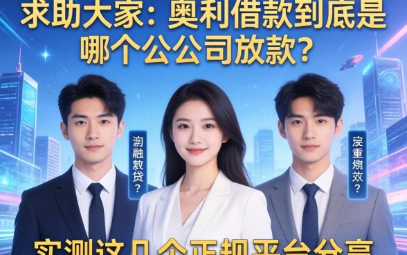 求助大家，奥利借款到底是哪个公司在放款？实测这几个正规平台分享