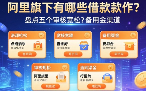 阿里旗下有哪些借款软件？盘点五个审核宽松的备用金渠道