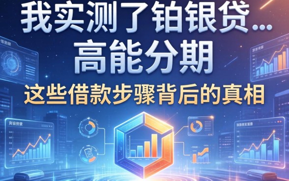 我实测了铂银贷和高能分期，发现这些借款步骤背后的真相
