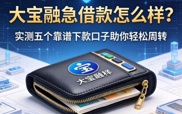 大宝钱包借款怎么样？实测五个靠谱下款口子助你轻松周转