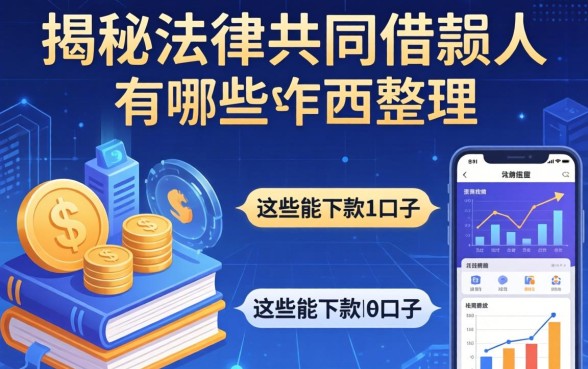 揭秘法律共同借款人有哪些，整理出这些能下款的口子