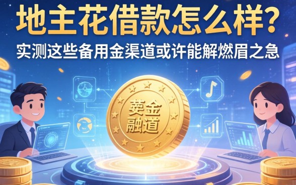 地主花借款怎么样？实测这些备用金渠道或许能解燃眉之急
