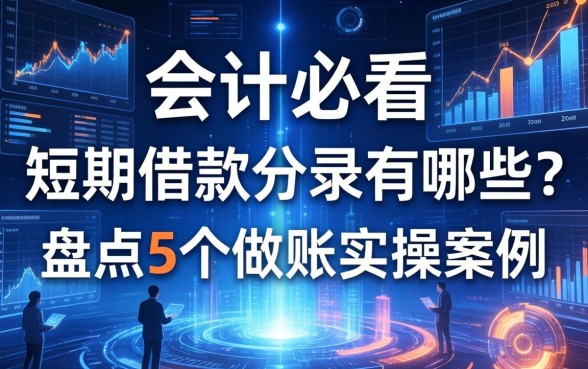 会计必看：短期借款的分录有哪些？盘点5个做账实操案例