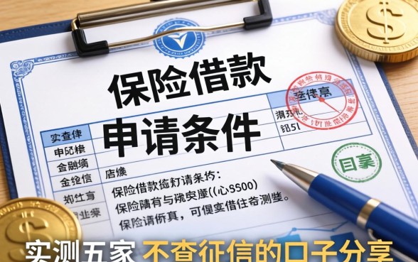 保险单借款的申请条件有哪些？实测五家不查征信的口子分享