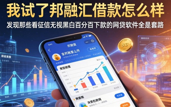 我试了邦融汇借款怎么样，发现那些不看征信无视黑白百分百下款的网贷软件全是套路