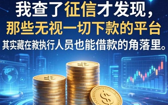 我查了征信才发现，那些无视一切下款的平台，其实藏在被执行人员也能借款的角落里