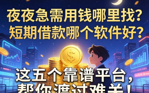深夜急需用钱哪里找？短期借款哪个软件好？这五个靠谱平台帮你渡过难关！