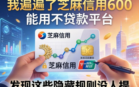 我翻遍了芝麻信用600能用的贷款平台，发现这些隐藏规则没人提