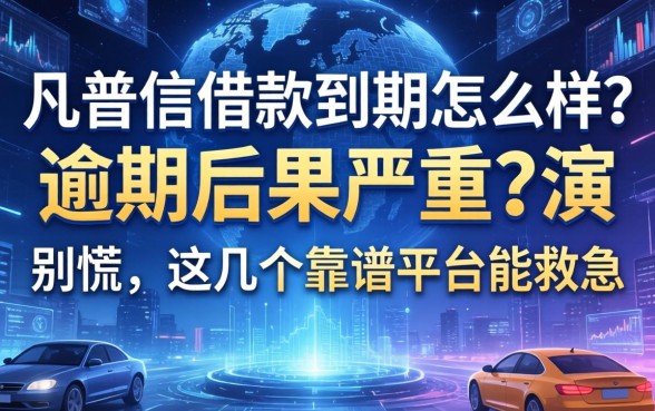 凡普信借款到期怎么样？逾期后果有多严重？别慌，这几个靠谱平台能救急