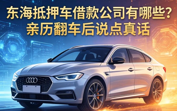 东海抵押车借款公司有哪些？亲历翻车后说点真话