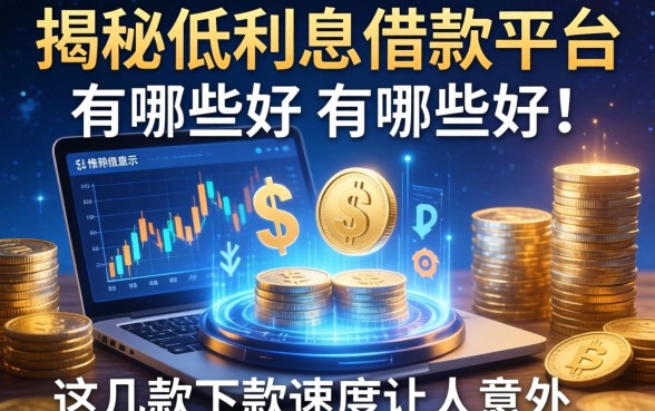 揭秘低利息借款平台有哪些好：这几款下款速度让人意外