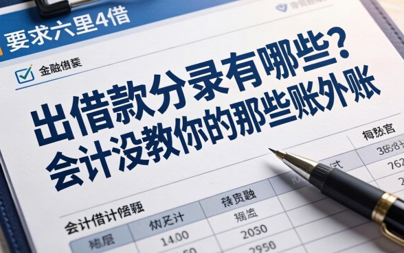 出借款的分录有哪些？会计没教你的那些账外账