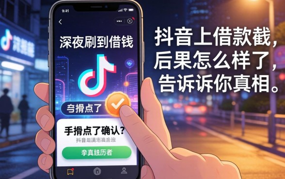 深夜刷到借钱广告手滑点了确认？抖音上借款后果怎么样了，亲身经历者告诉你真相